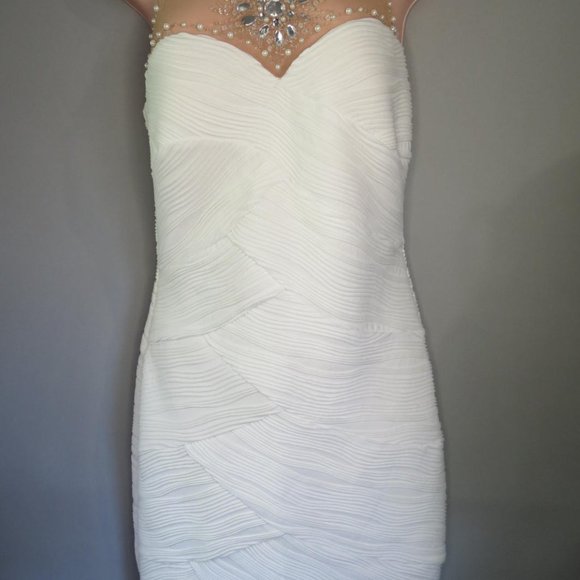 FRANK LYMAN - DESIGNER DRESS - WEDDING, COCKTAIL, PARTY - SIZE 10 - STUN… - Picture 4 of 11